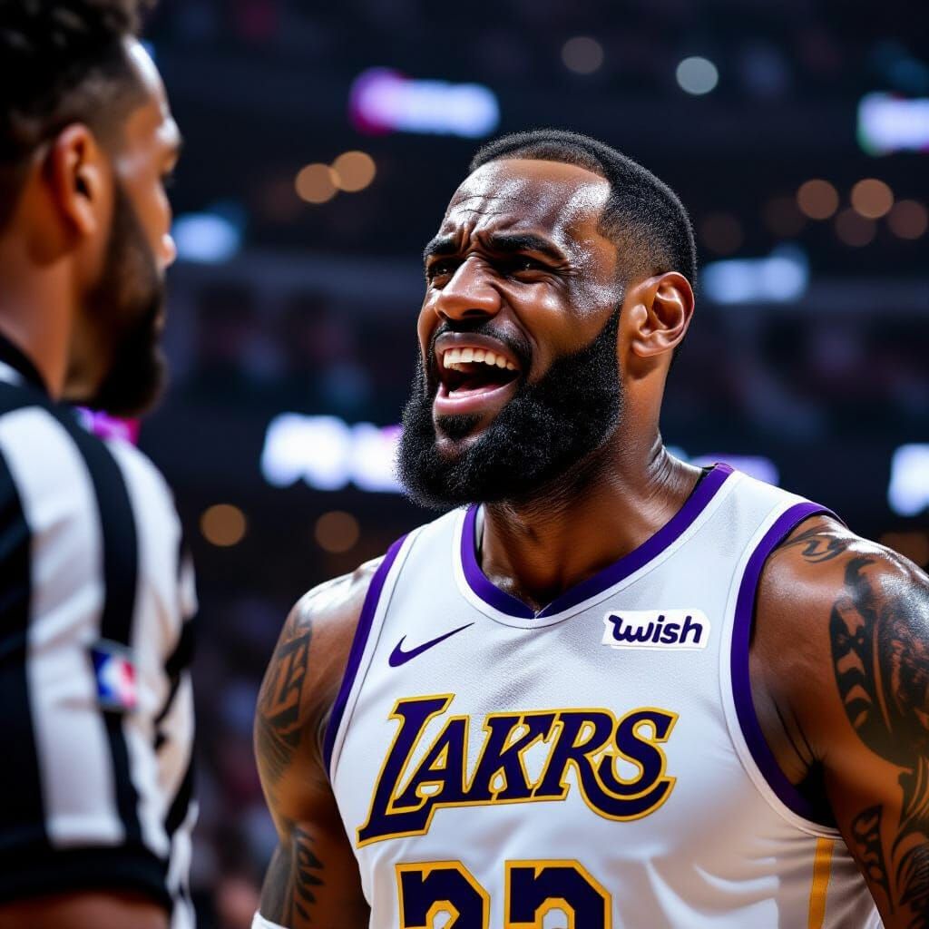 LeBron James Emotionally Pleads With Referee