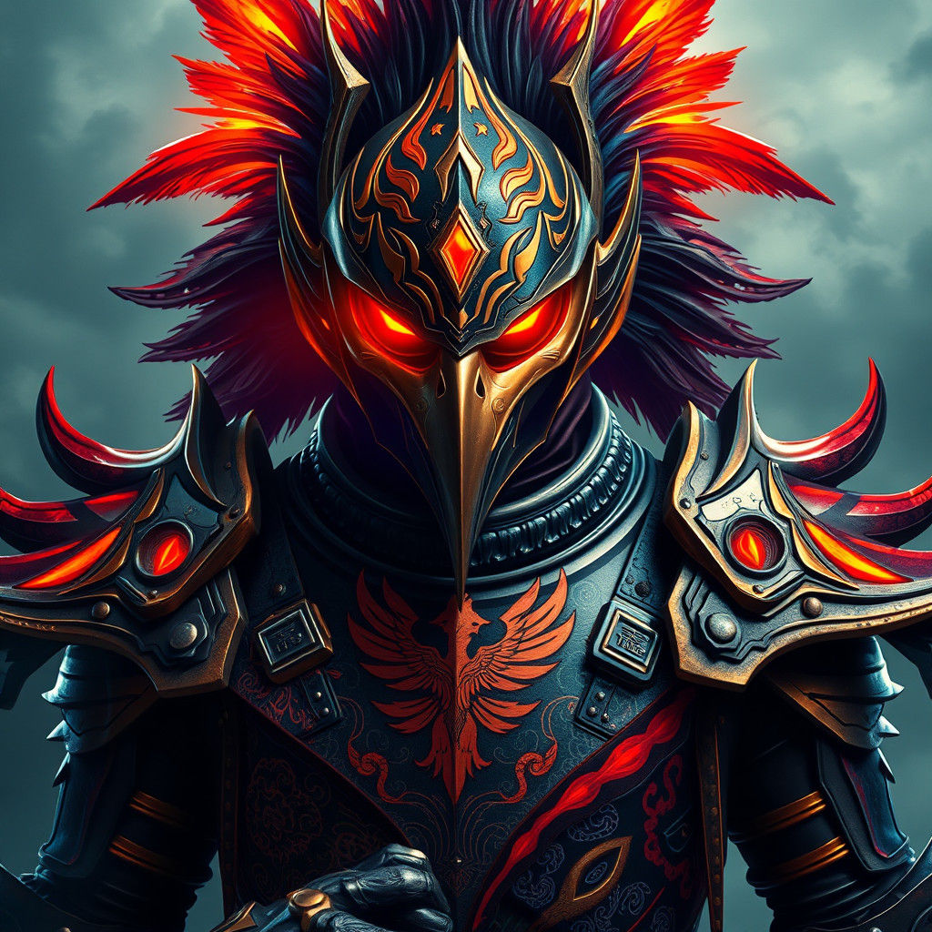 Metal Hero in Angel Armor with Phoenix and Batik Motifs