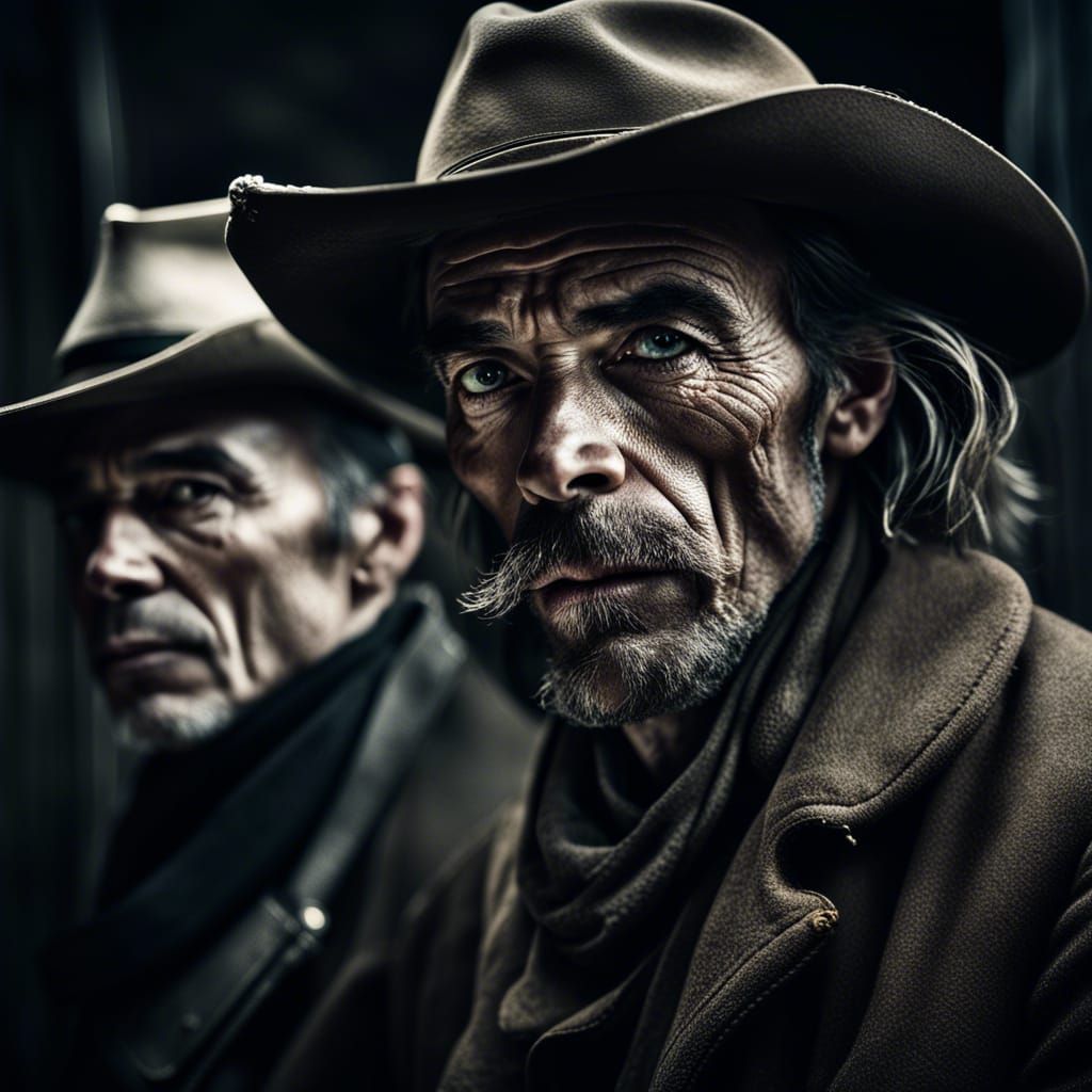Gunslingers and Outlaws Portrait in Ambient Light
