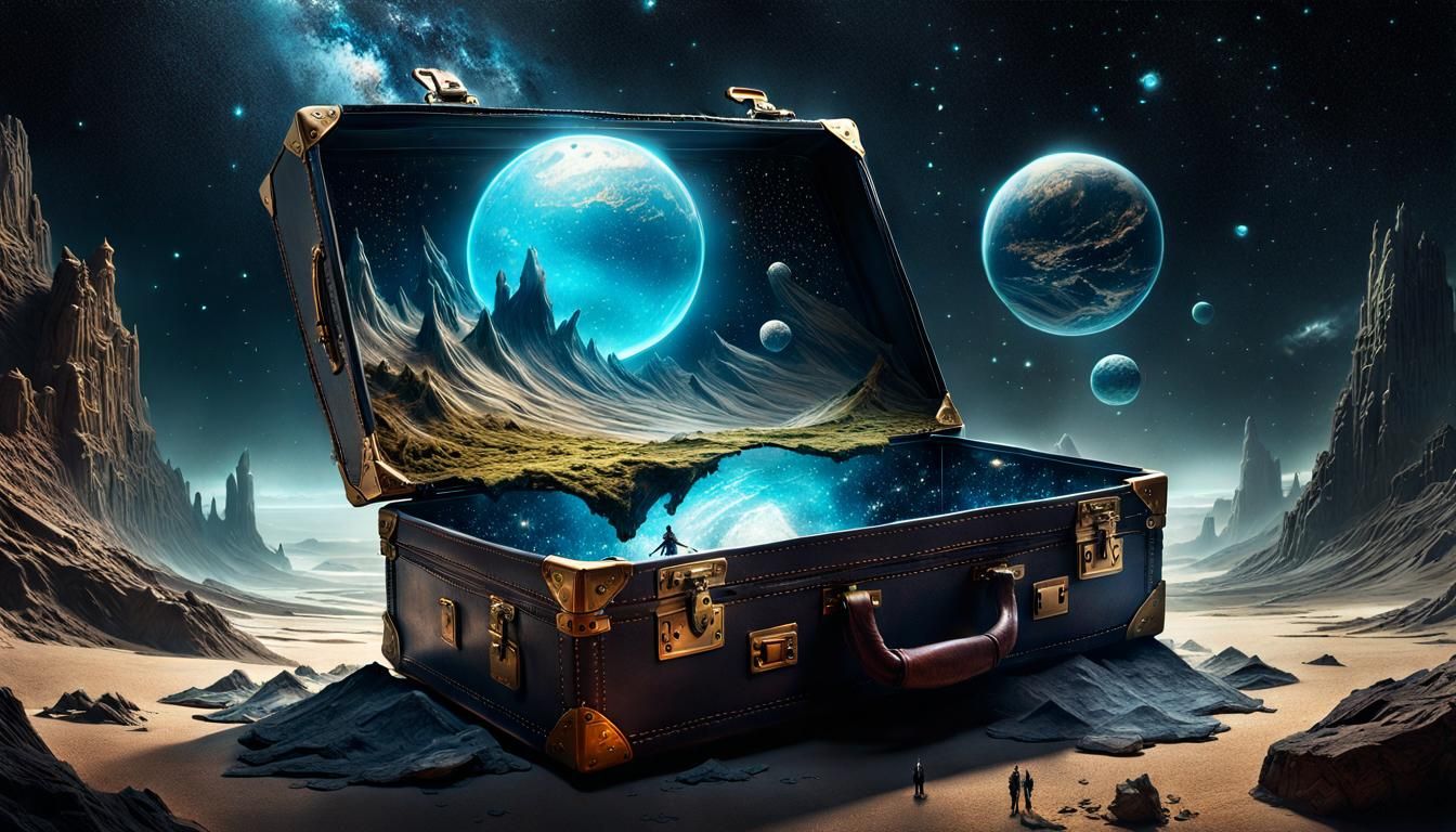 Miniature Sci-Fi World in a Suitcase
