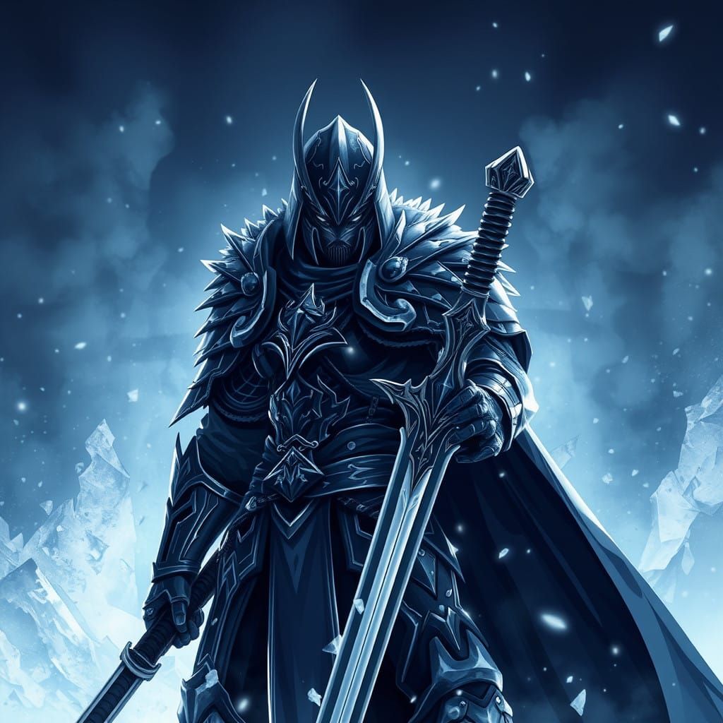 Warrior in Armor of Black Ice, Anime Style