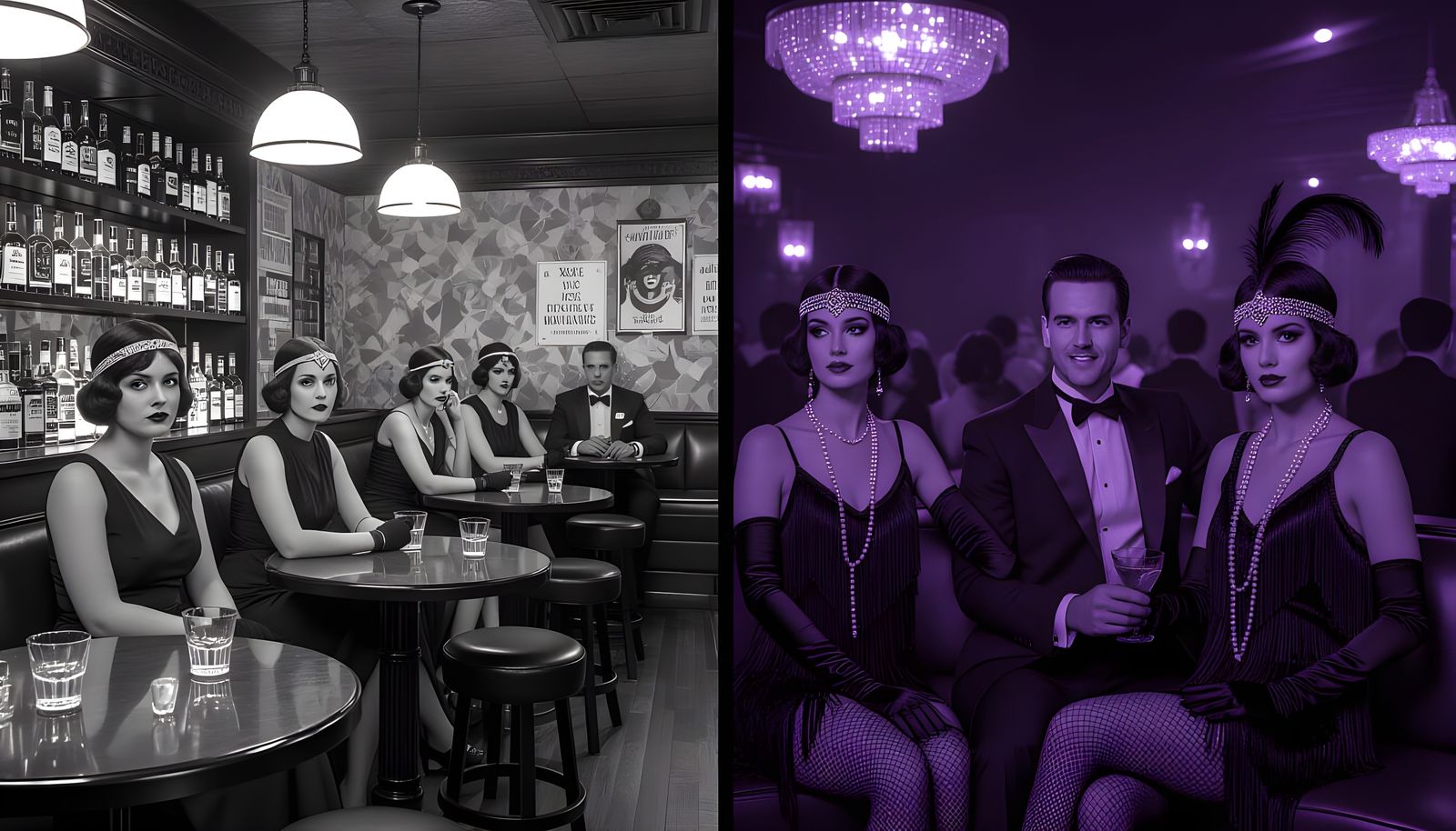 Oppression turned people into criminals with Prohibition of Alcohol, forcing them 'underground' to secret speakeasy 'wat...