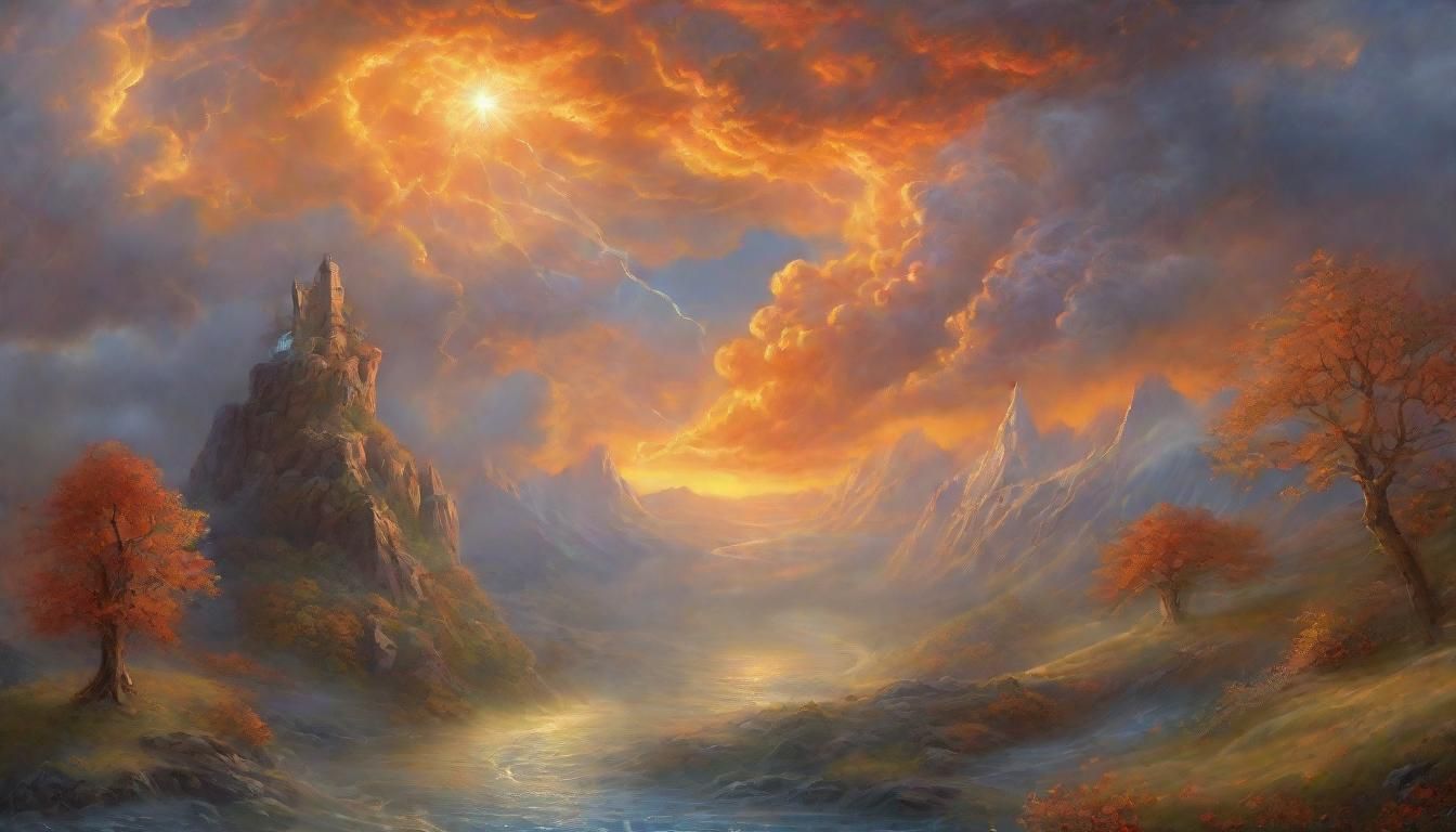 Ethereal Wizard in Viral Storm: Fantasy Landscape