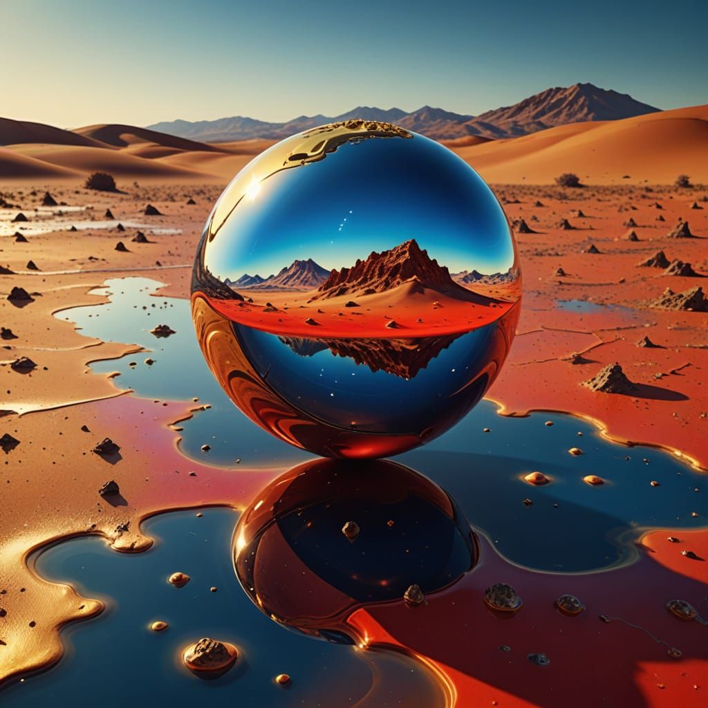 Reflections in a chrome ball