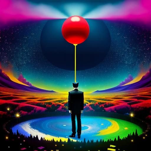 Vibrant Pop Art Fantasy Scene