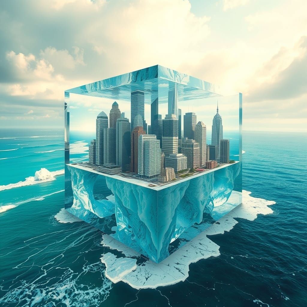 Frozen Futuristic Metropolis