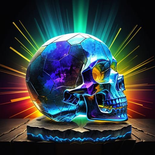 Hyperrealistic Crystal Skull Concept Art