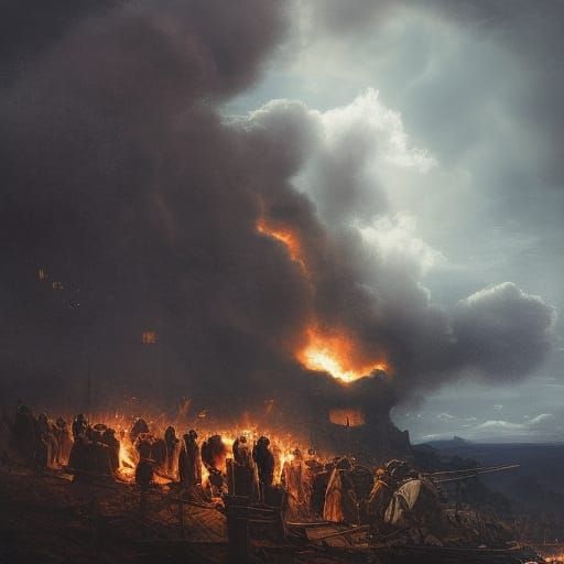 Kindness by the Fire: Dramatic Digital Matte Painting