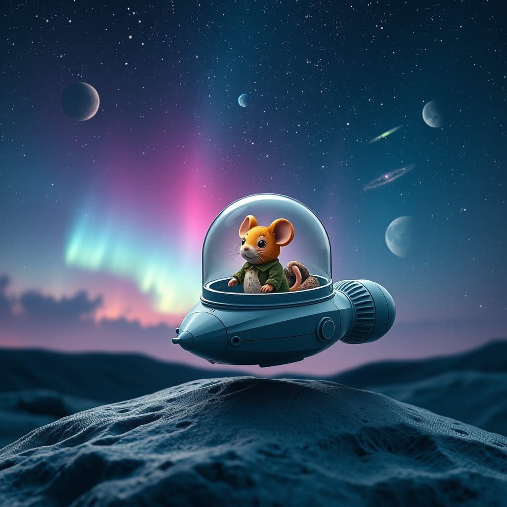 Stunning Hyperrealistic Space Scene with Celestial Bodies an...