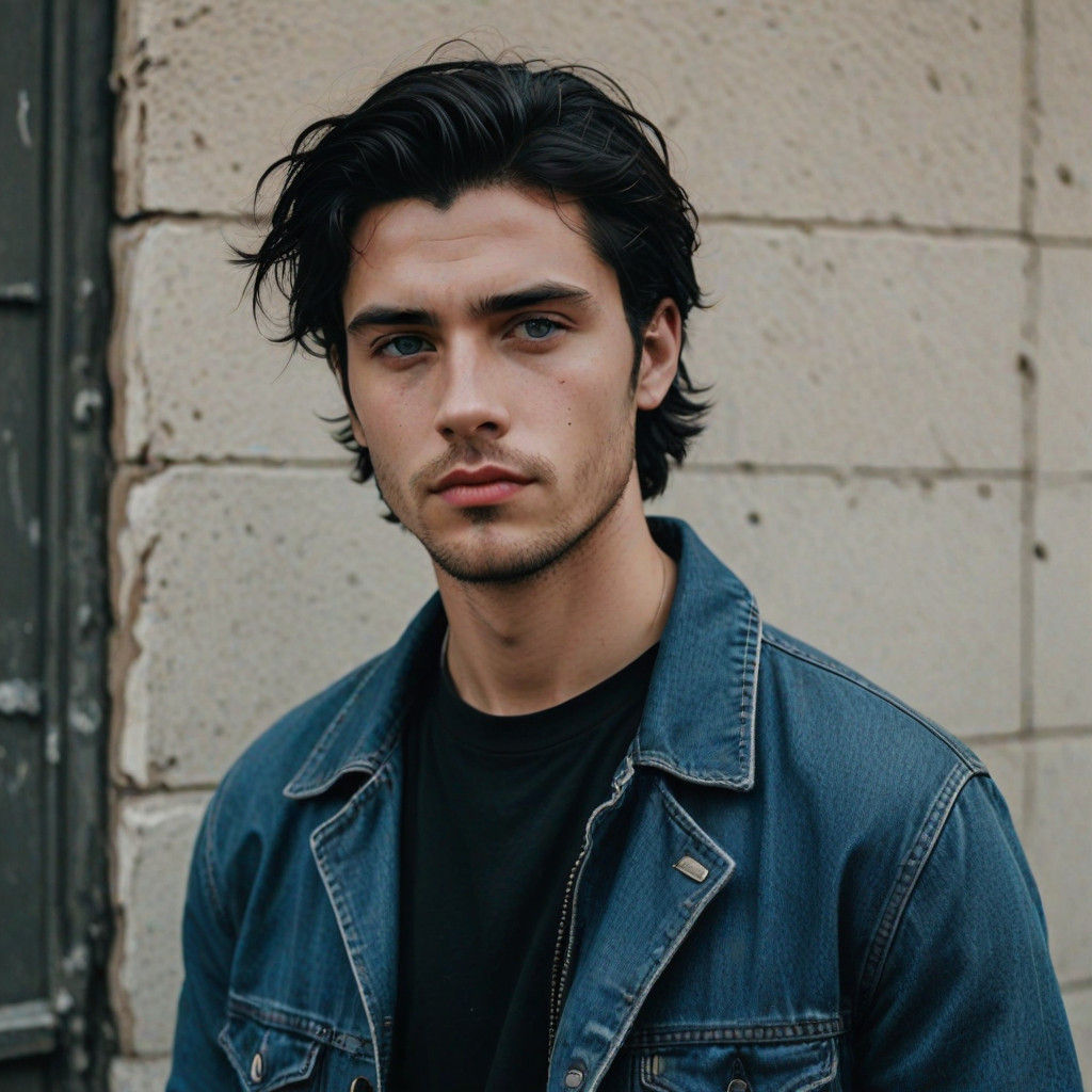Moody Grunge European Male Portrait