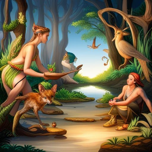 Enchanted Mirror Portal to Elven Forest