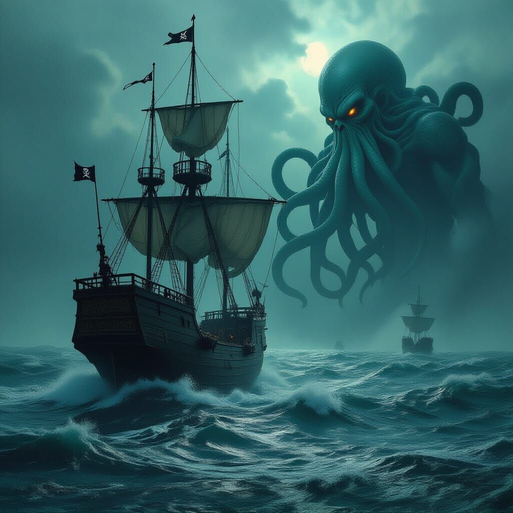 Cthulhu Awakens Beneath a Pirate Ship