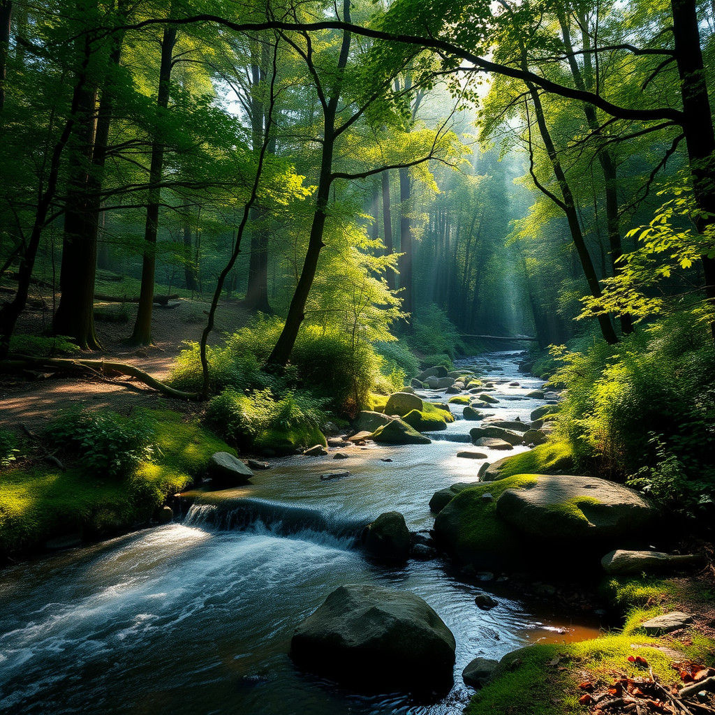 Lush Forest Landscape in Majestic Clarity