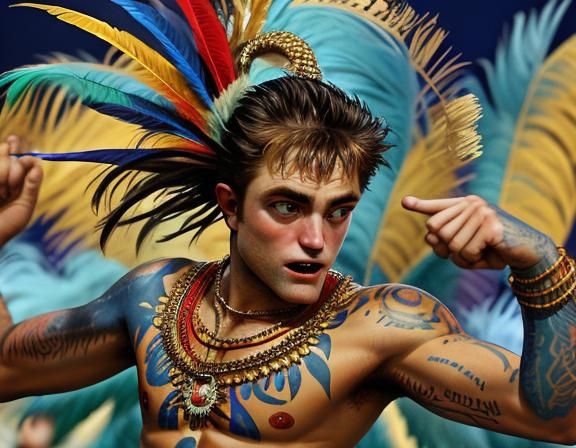 Robert Pattinson dancing in Rio Carnival