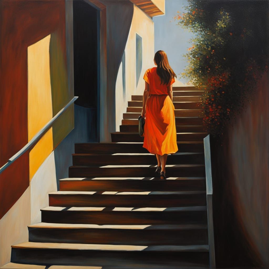 Ethereal Dawn Chiaroscuro Oil Painting