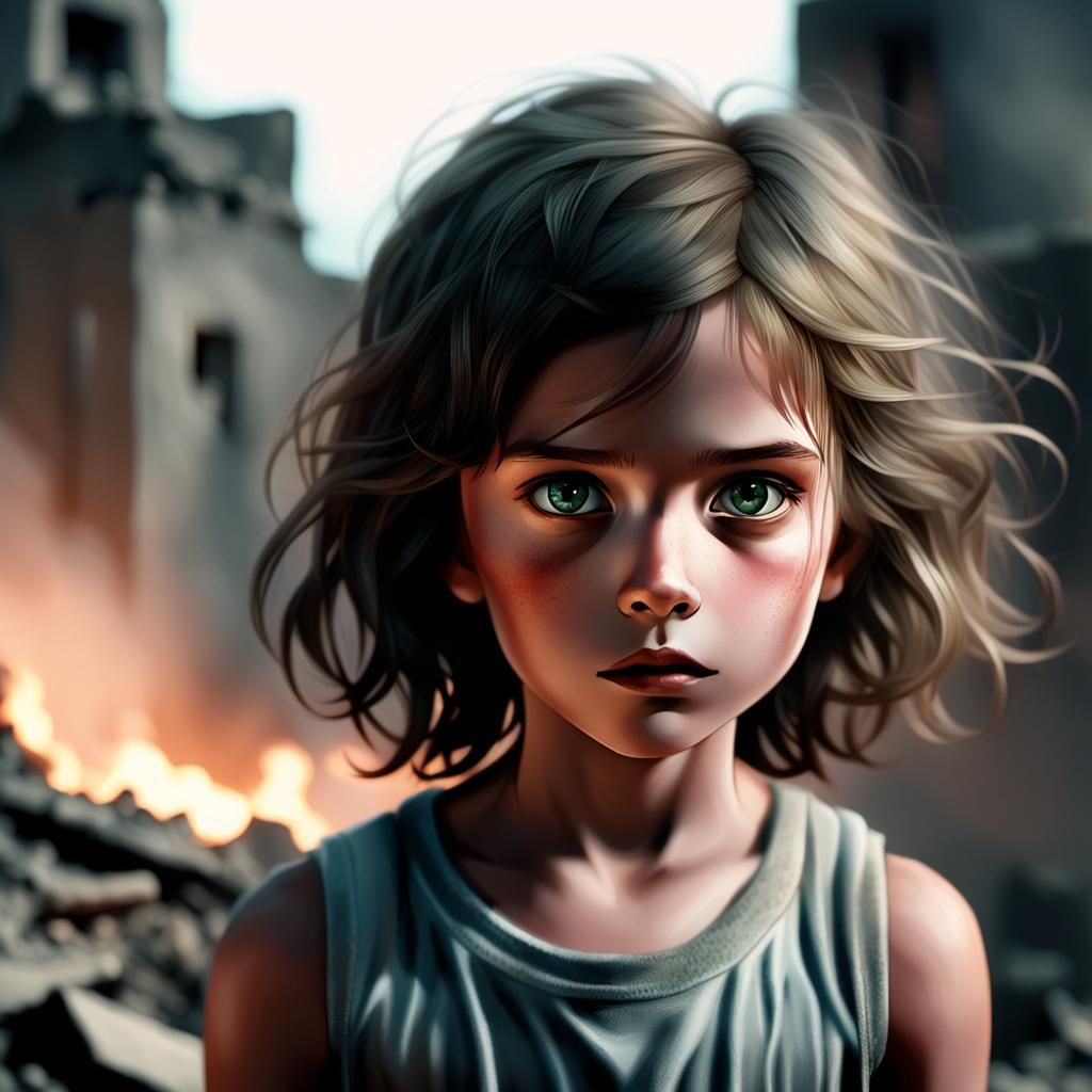 Dystopian Survivor in Ruins: Comic Book Art