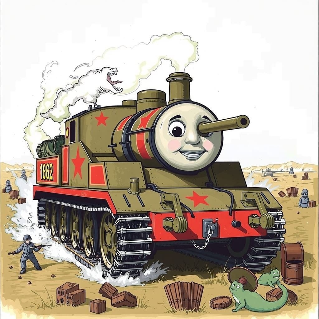 WWII Tank Battles a Mythical Sea Monster