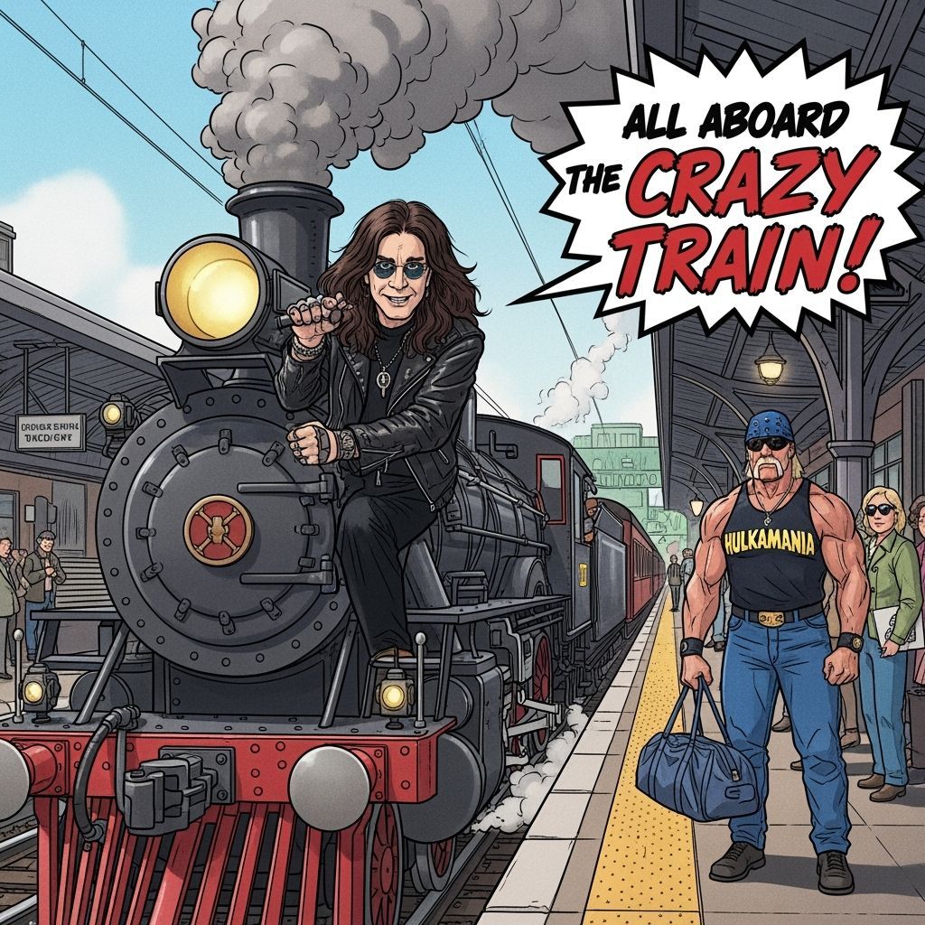 Ozzy Drives Crazy Train, Hulk Hogan Awaits