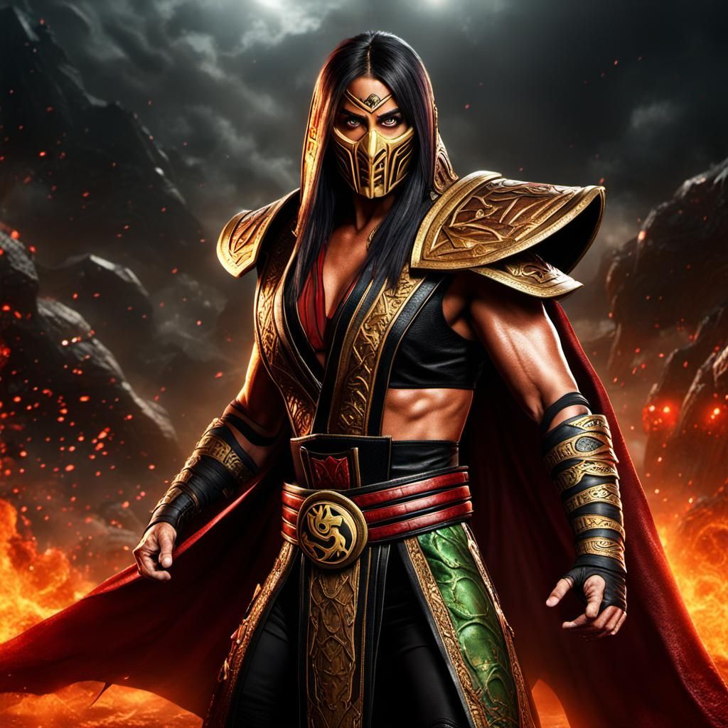 Nikki Bella as Shao Khan in Digital Matte Painting