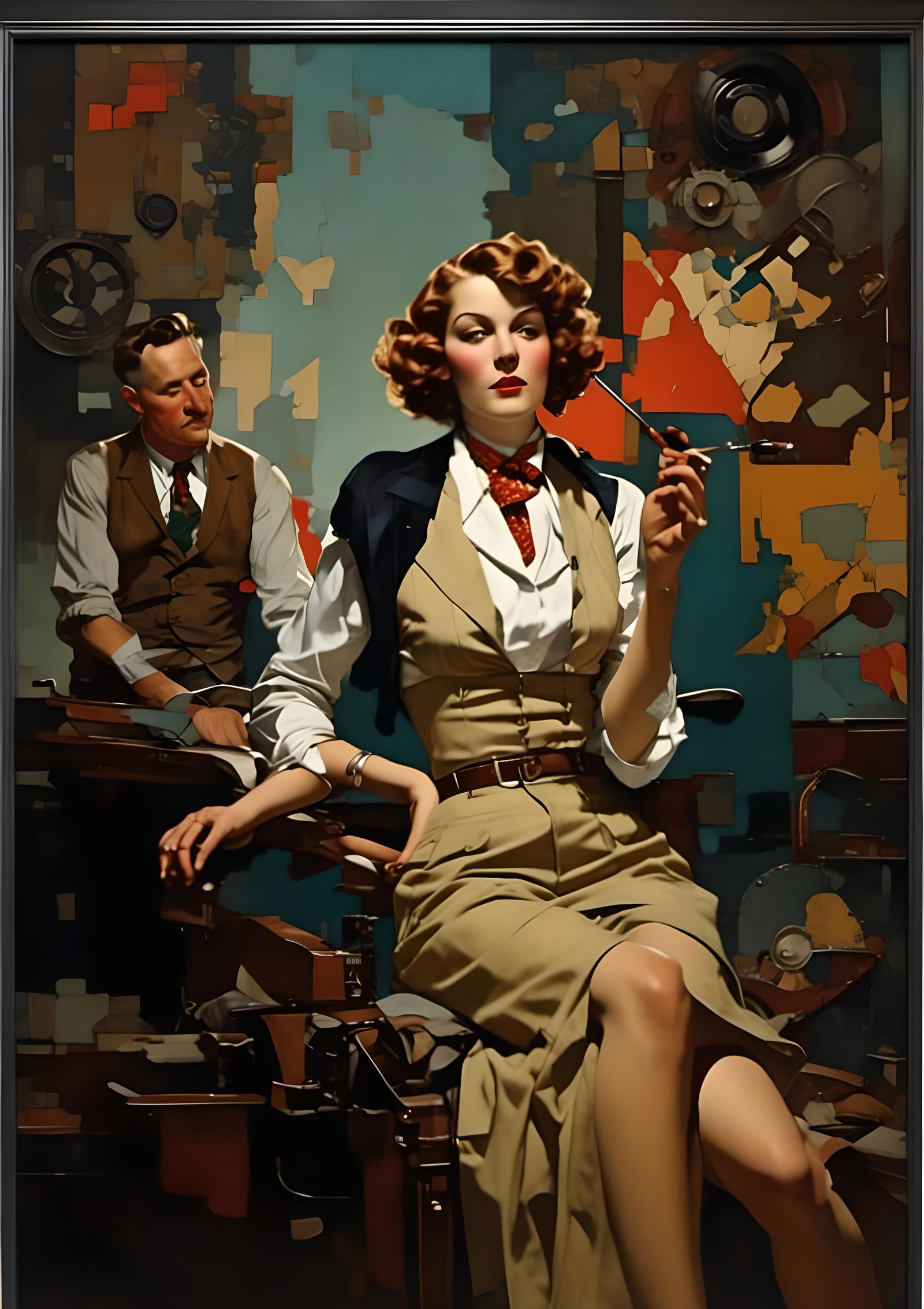 Pop Art in Bauhaus Style with Vibrant Colors