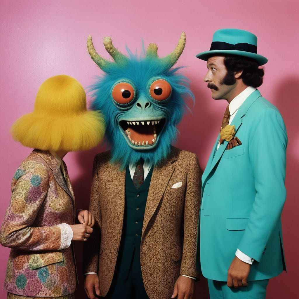 Vintage Creature in Whimsical 70's Attire