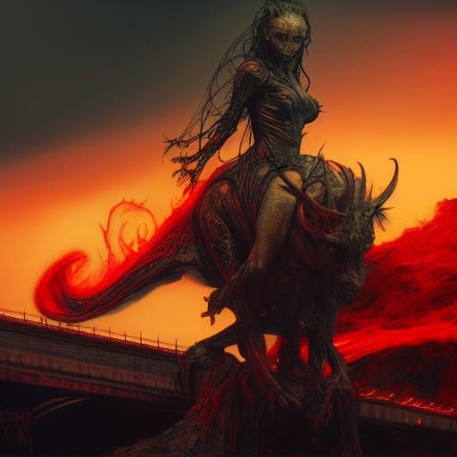 Scenic Highway to Hell in Art Nouveau Style