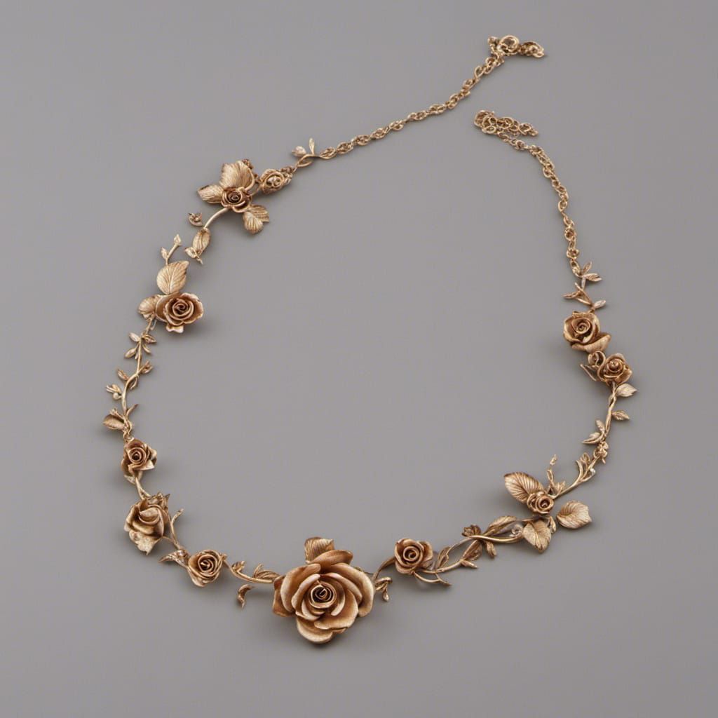 Rose Necklace in Rococo Style
