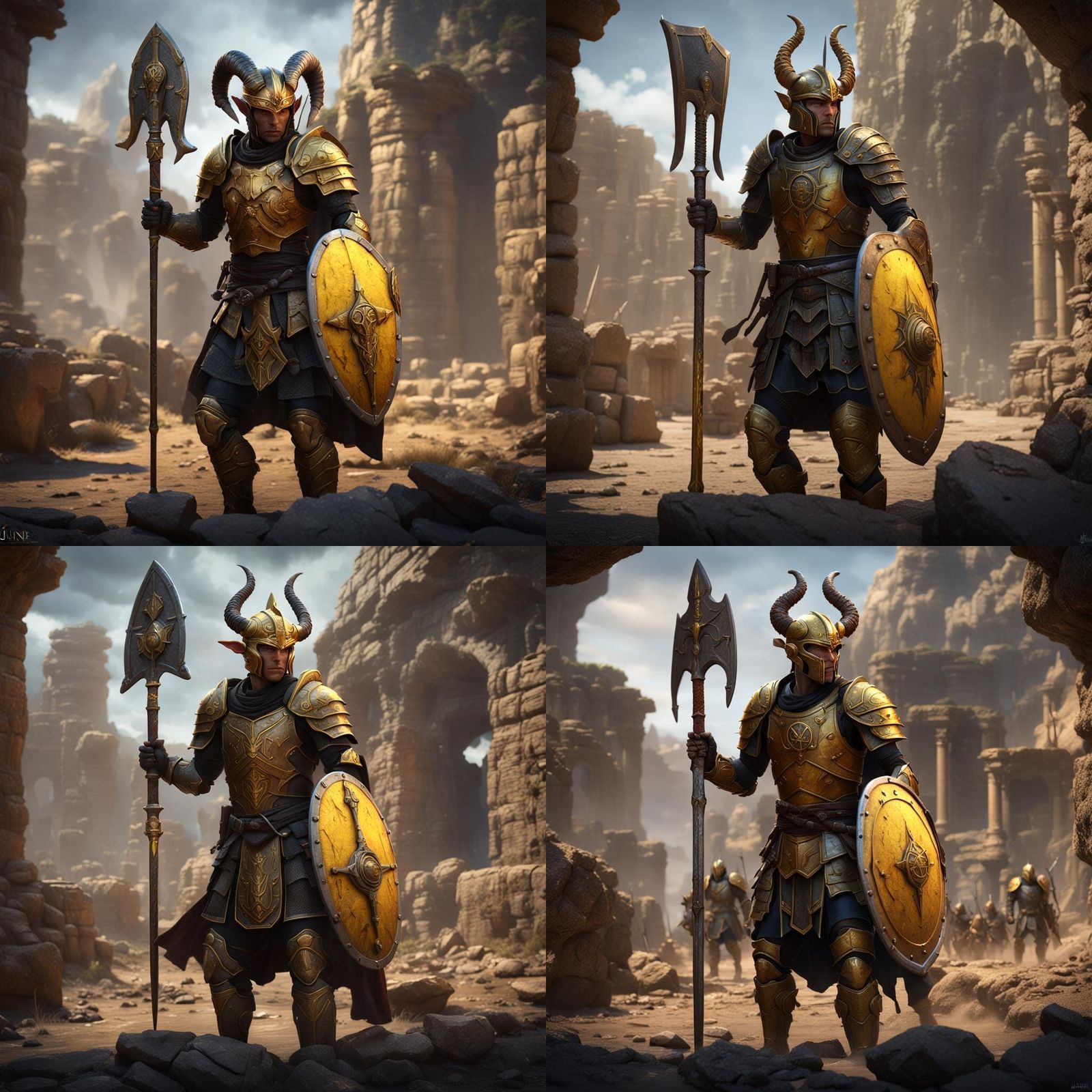 Tiefling Roman Legionnaire in Dark Fantasy Art