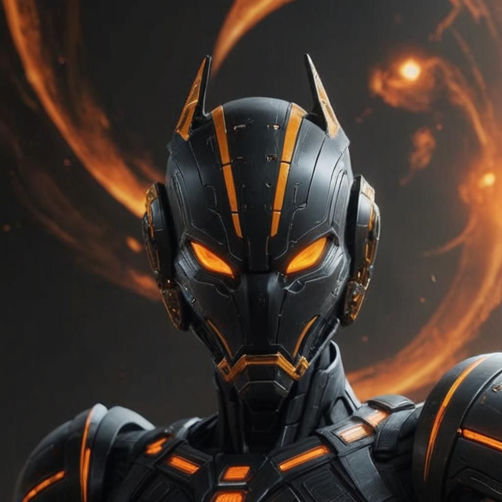 Futuristic Cobra Spaceship with Cyrax Mask in 3D