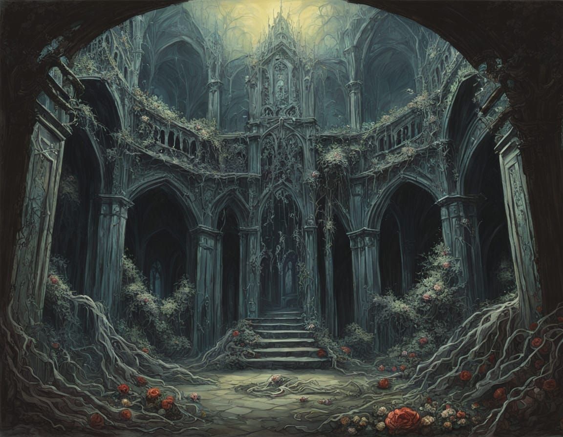 Sleeping Beauty in a Gothic Horror Landscape