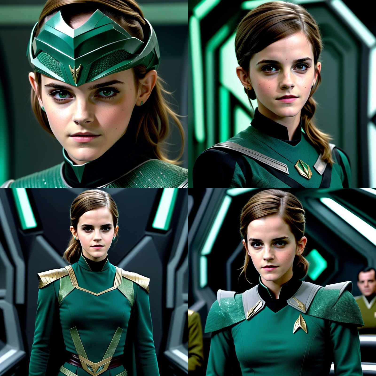 Emma Watson as Romulan Captain: AI Portrait