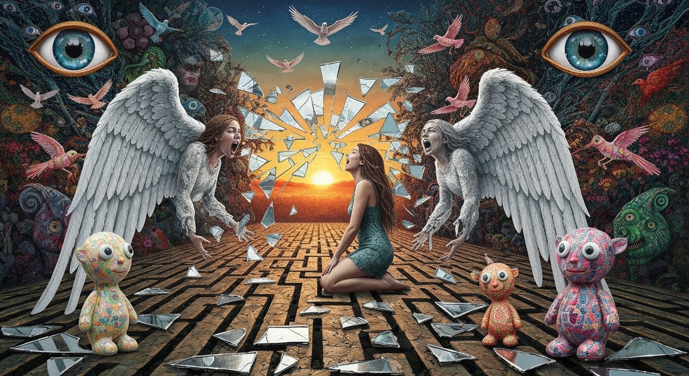 Angel of Memories Screaming in Mirror Labyrinth