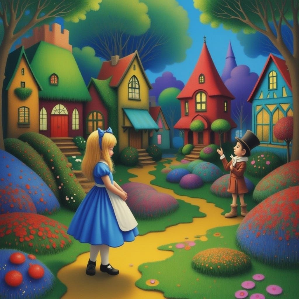 Whimsical Wonderland Encounter in Dreamy Meadowland