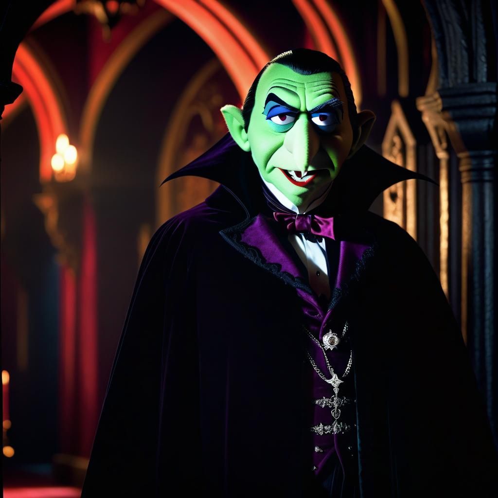 Count von Count in Gothic Film Still