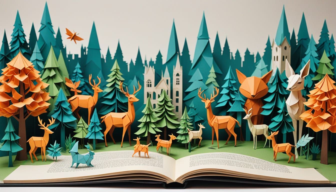 Whimsical Paper Wonderland: Origami Forest & Cityscape