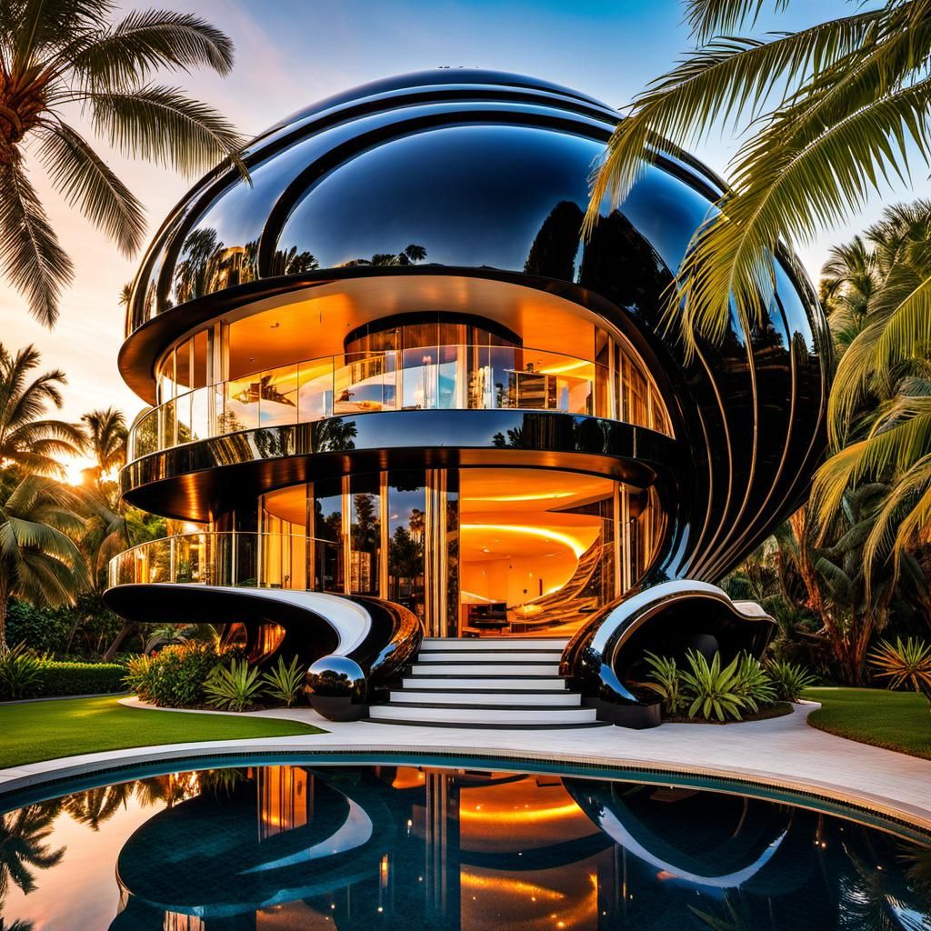 Futuristic Art Deco Mansion in Miami