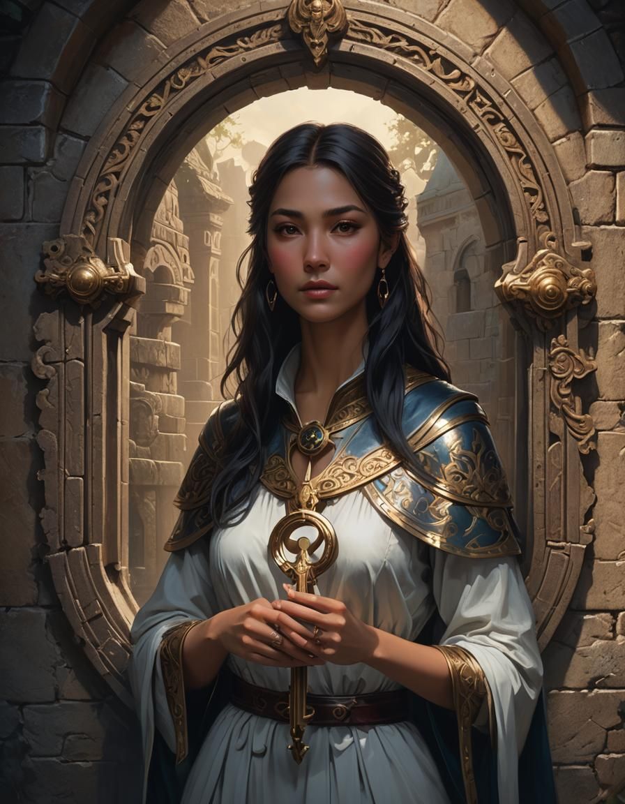 Key Keeper Portrait in Hyperdetailed Digital Art