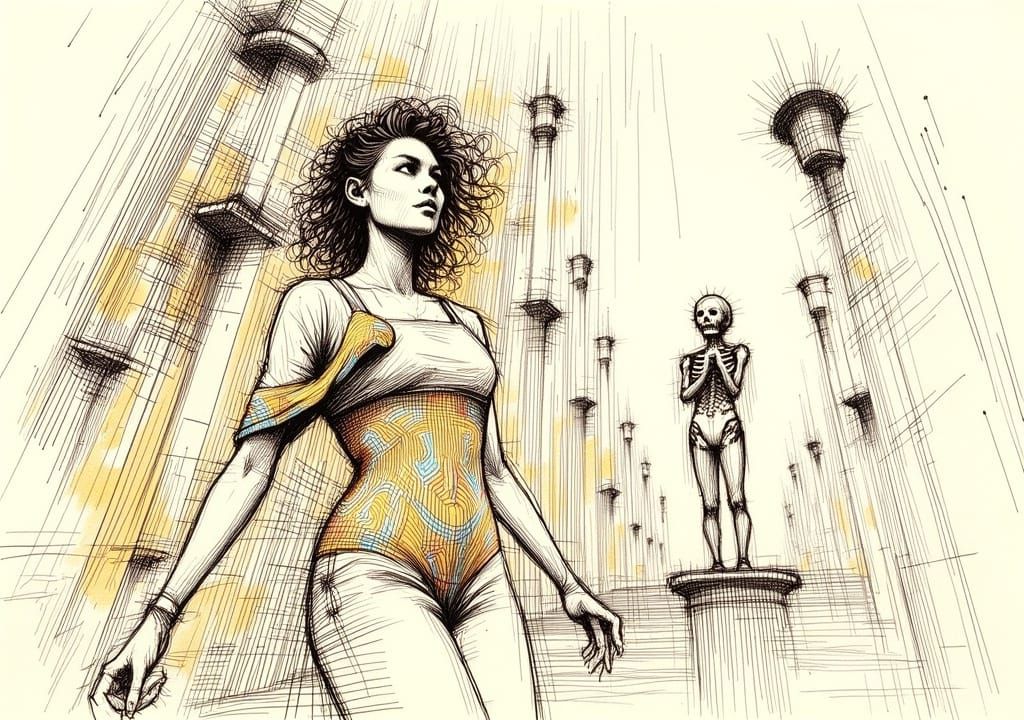 <lora:Effrenatus:1.0> sketch, rough doodling, gesture, squig...