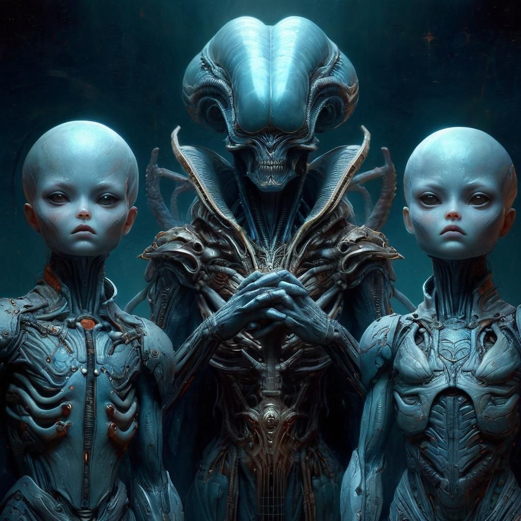 Alien Concept Art in Gothic Fantasy Style