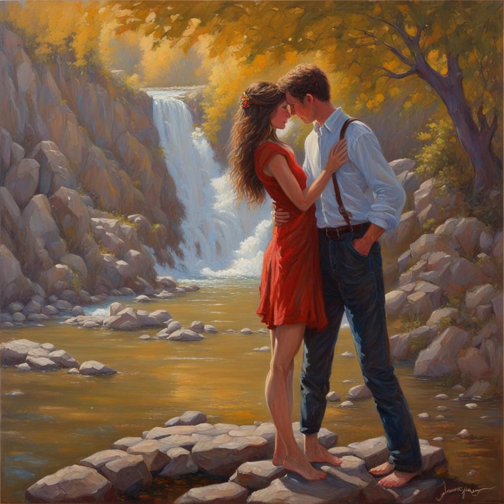Falling in Love: Oil Painting in Gurney Style