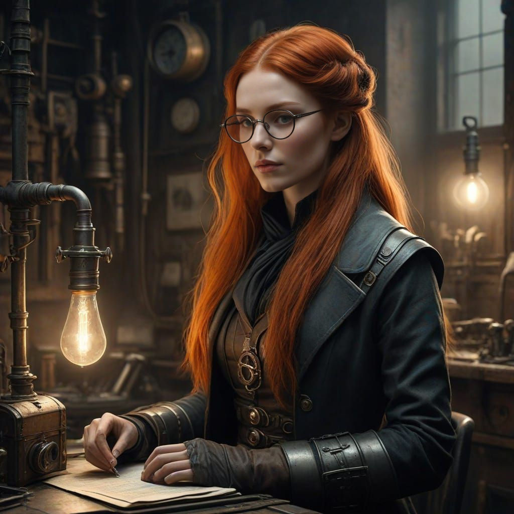 Victorian Era Doctor in Dark Coat-Dress