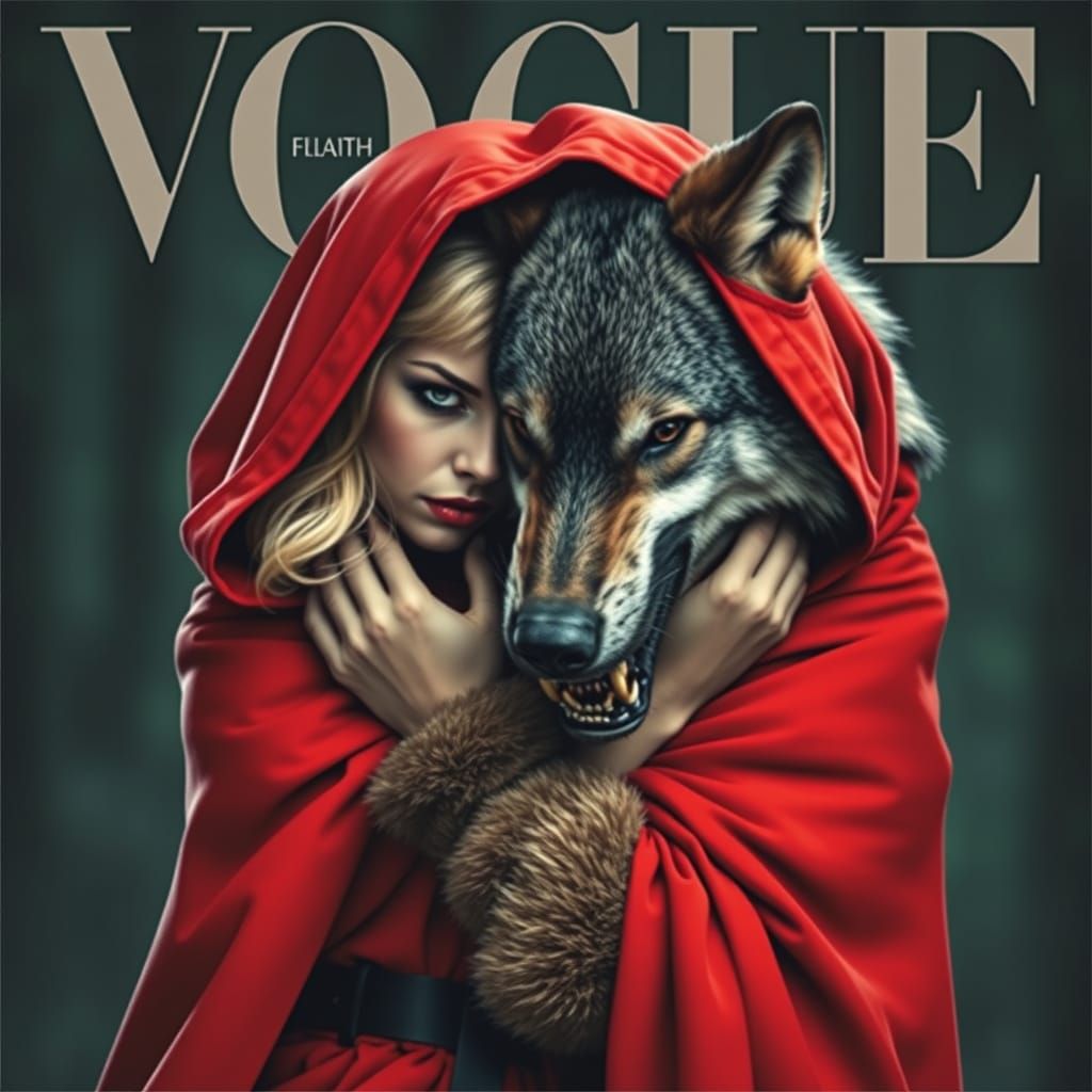 High Fashion Little Red Riding Hood Vogue Cover