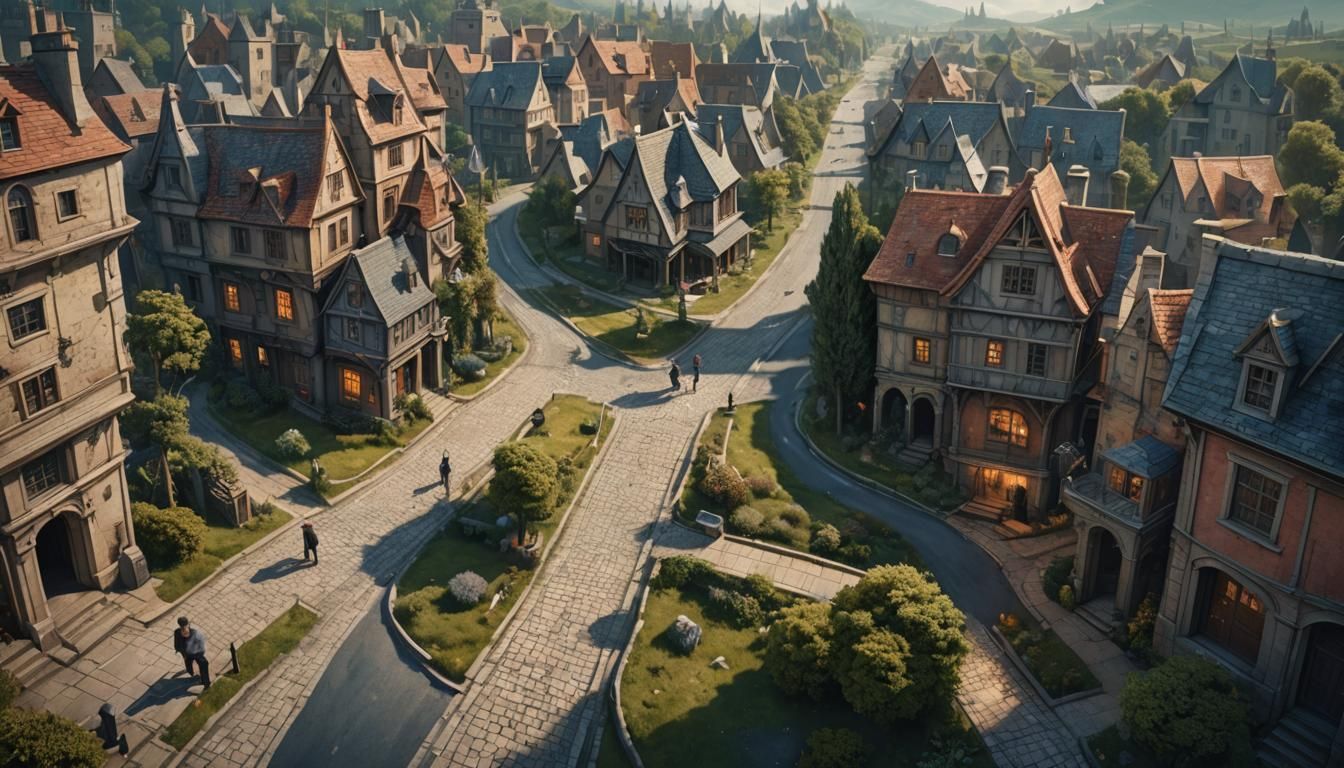 Crossroads: Path to a Billionaire's Mansion, Detailed Matte ...