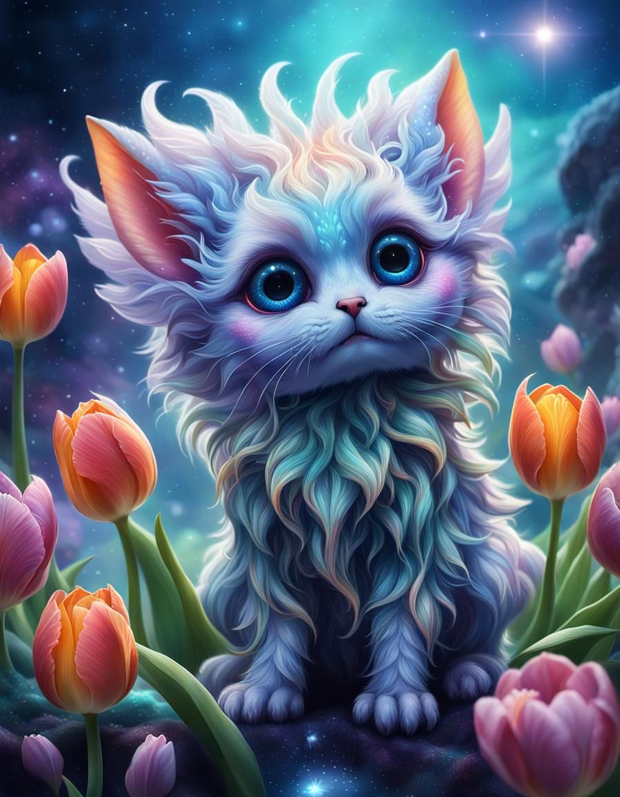 Fairy Alien Mythical Creature in Macro Photography Style