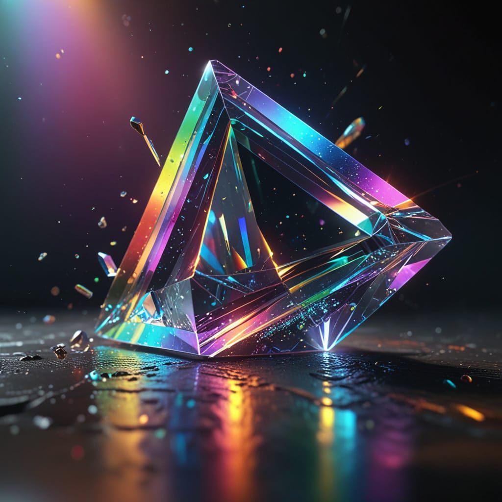 Prism Bending Light into Holographic Rainbow