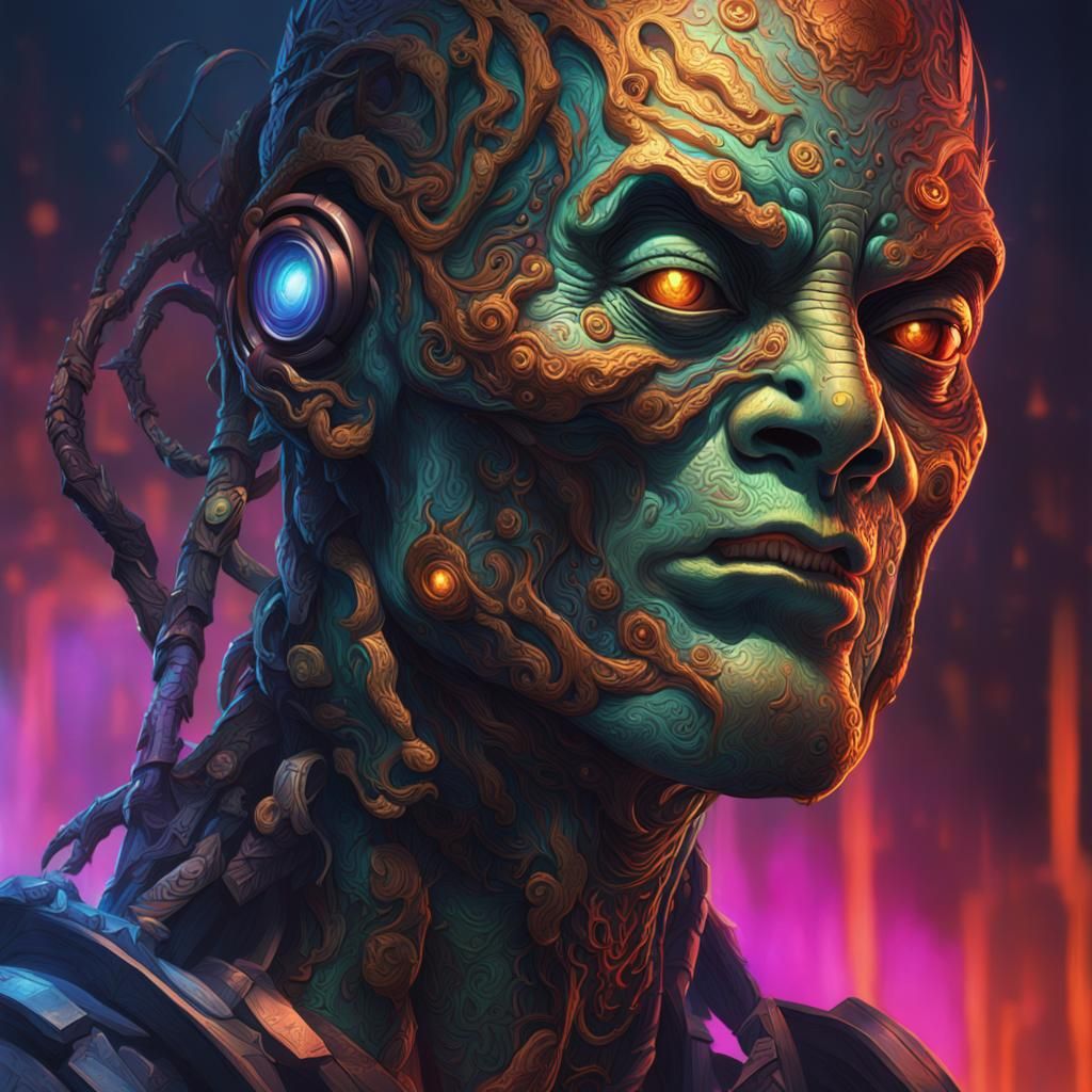 Hyperrealistic Possessed AI Concept Art