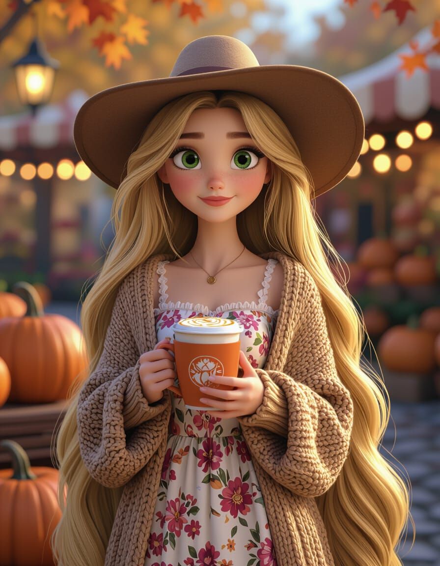 Rapunzel in Cozy Boho Autumn Style