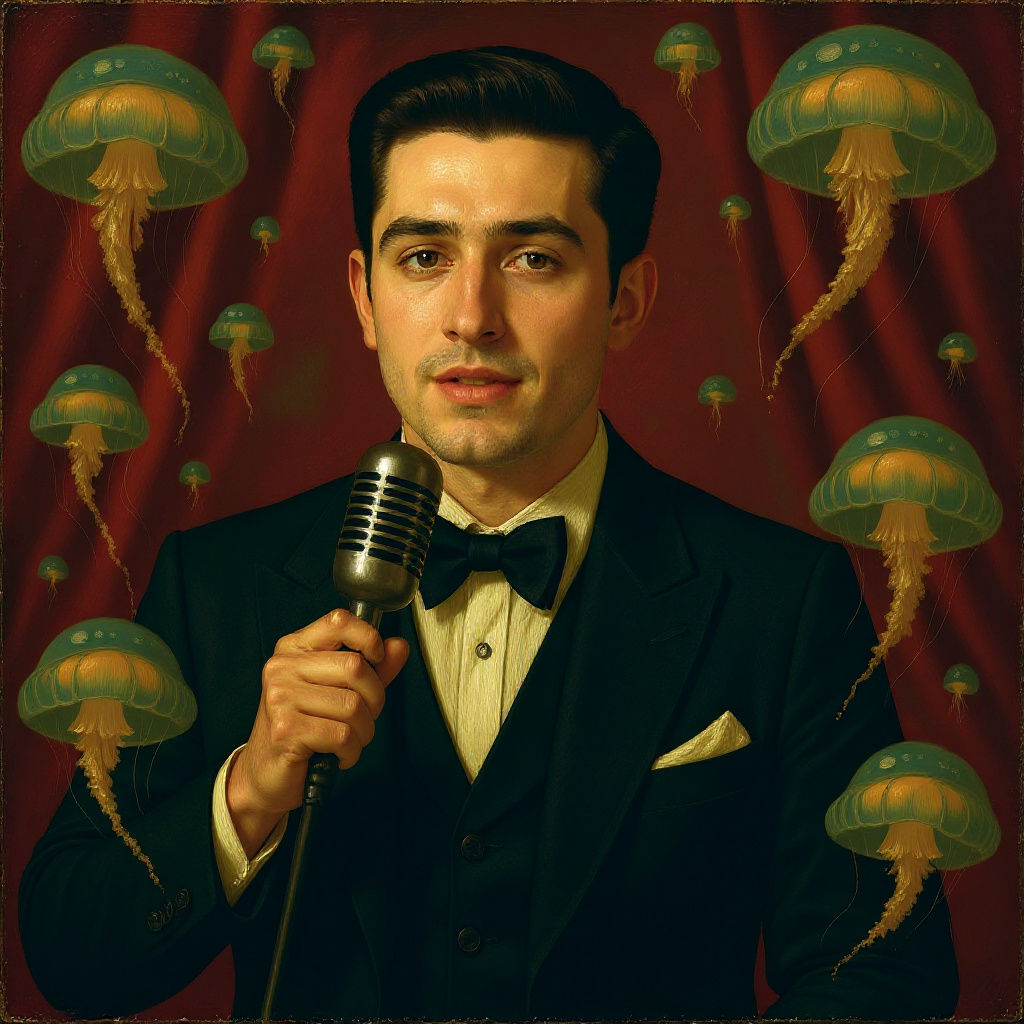 1930s Cabaret Singer Portrait in Realist Style
