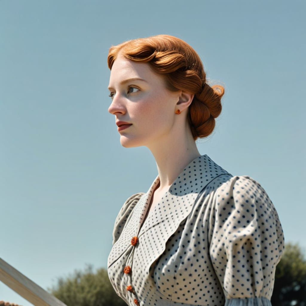 Surreal Polka Dot Character Illustration