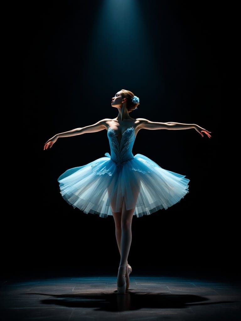 Ethereal Ballerina in Sky Blue Tutu